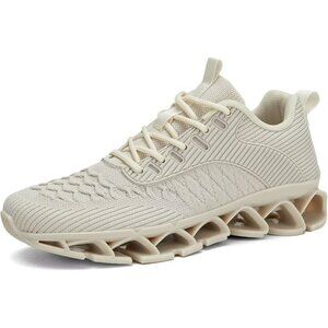 Women's Z75 Beige Slip-On Walking Running Shoes Blade Sneakers Non-Slip Comfort